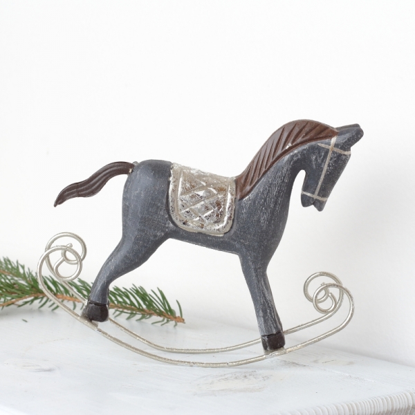 Koník hojdací šedý 16x14x4cm