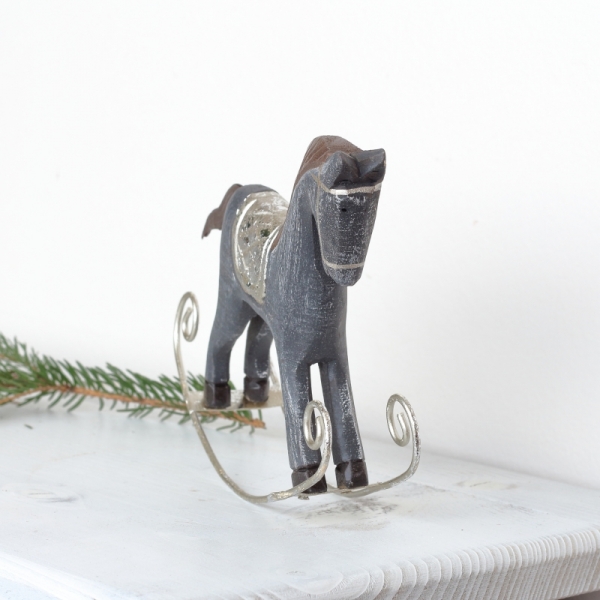 Koník hojdací šedý 16x14x4cm