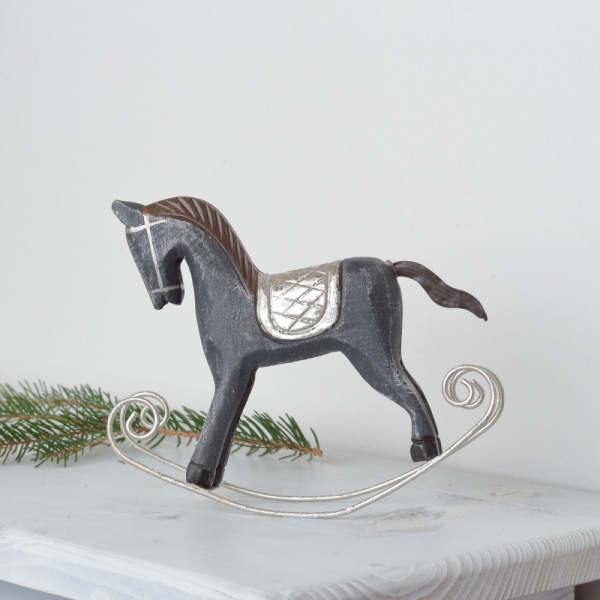 Koník hojdací šedý 16x14x4cm