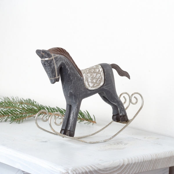 Koník hojdací šedý 16x14x4cm