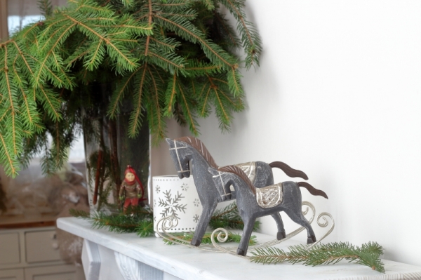 Koník hojdací šedý 16x14x4cm