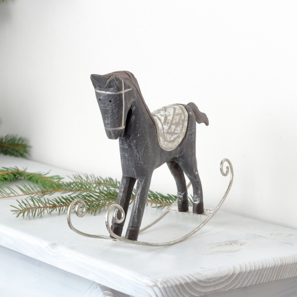 Koník hojdací šedý 23x18x6cm 