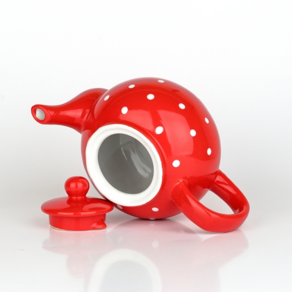 Čajová konvica bodkovaná červená 1l