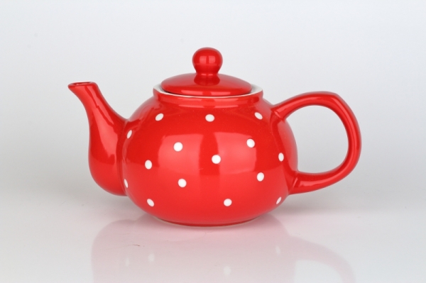 Čajová konvica bodkovaná červená 1l