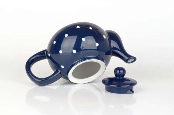 Čajová konvica bodkovaná modrá 1l 