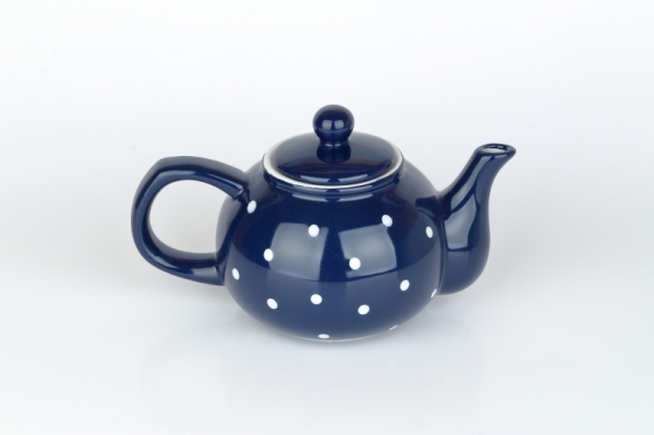 Čajová konvica bodkovaná modrá 1l 