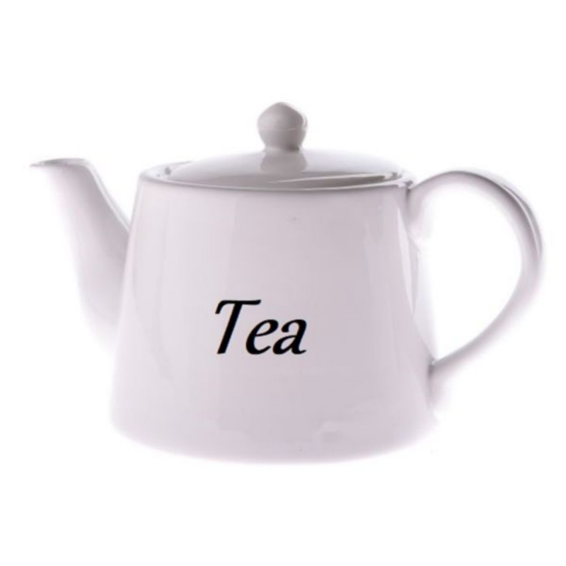 Kanvička na čaj s nápisom Tea 1 l keramika