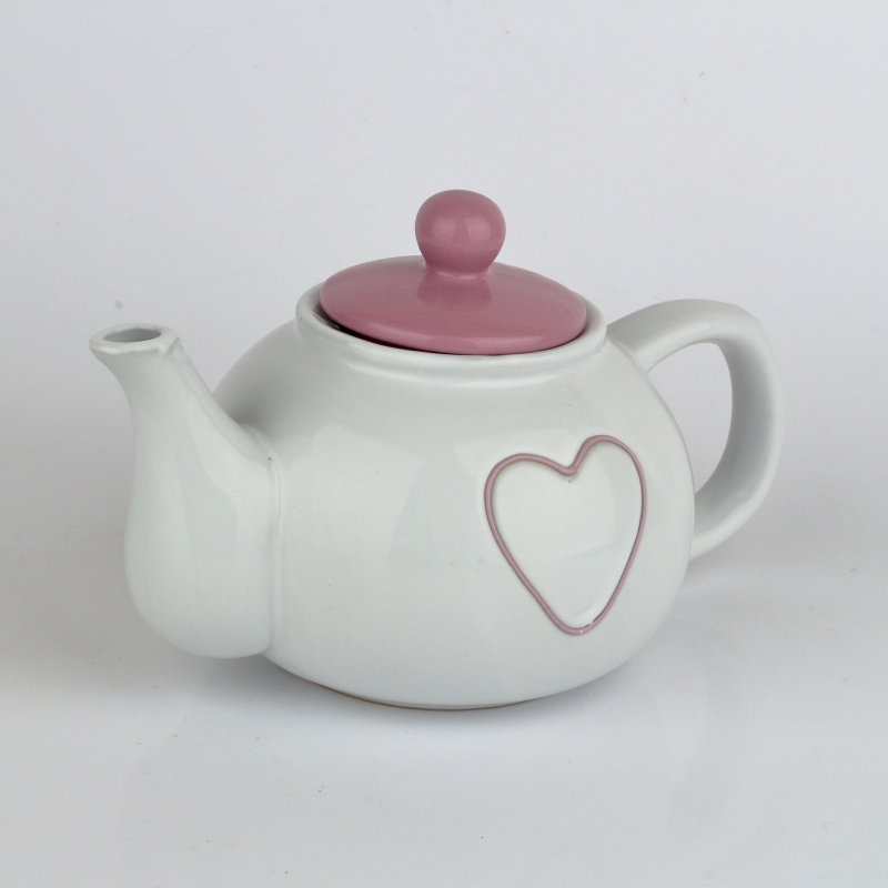 Kanvička na čaj so srdcom fialová 1l