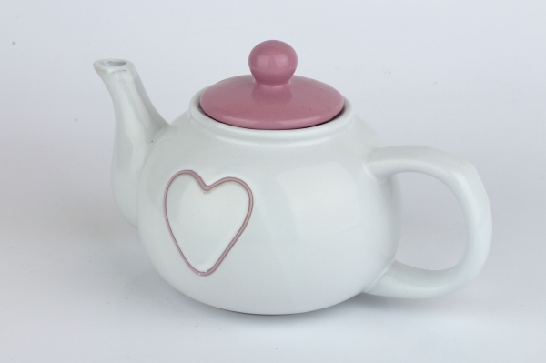 Kanvička na čaj so srdcom fialová 1l