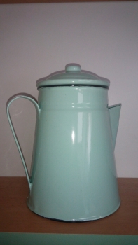 Konvička smalt dek3888- tyrkys 18cm - POŠKODENÉ