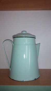 Konvička smalt dek3893 - tyrkys 18cm - POŠKODENÉ