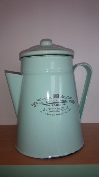 Konvička smalt dek3896- tyrkys 18cm