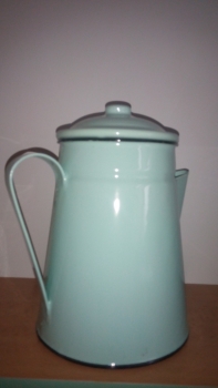 Konvička smalt - tyrkys 18cm - POŠKODENÉ