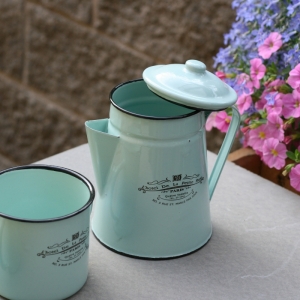 Konvička smalt - tyrkys 18cm