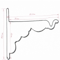 Konzola liatinová 20x18x2cm- vyradenú dek4683