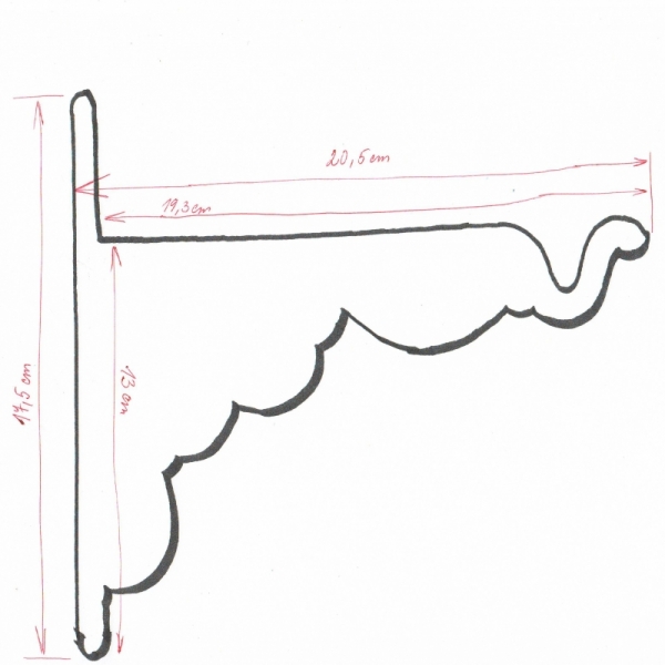 Konzola liatinová 20x18x2cm - Vyradenie