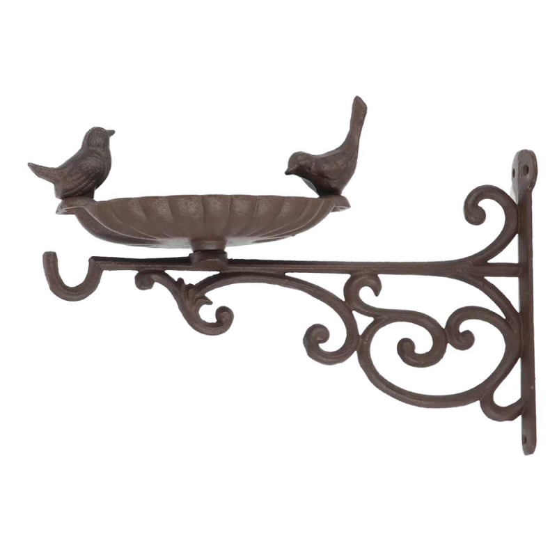 Konzola na závesný kvetináč s krmítkom 24x35x25cm | Esschert Design