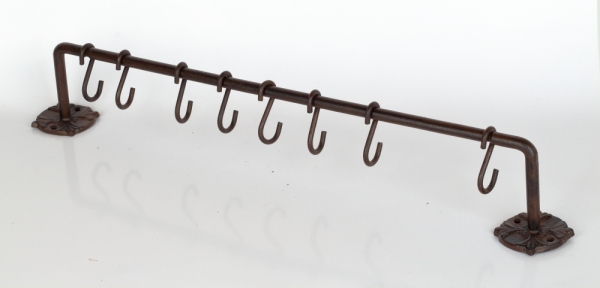 Konzola s 8 háčikmi 57,5x10,0x0,8 cm