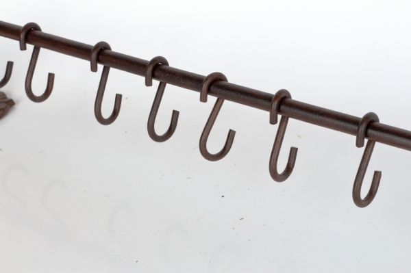 Konzola s 8 háčikmi 57,5x10,0x0,8 cm