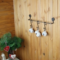 Konzolka do kuchyne (3 háčiky) 50cm