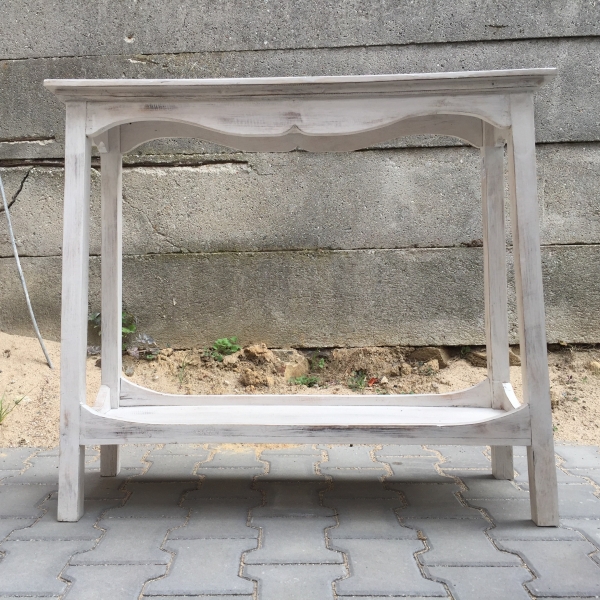 Konzolový stolík biely vintage 80x90x30cm