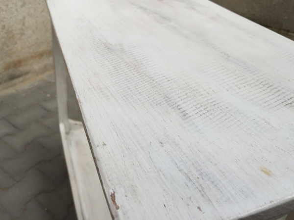 Konzolový stolík biely vintage 80x90x30cm