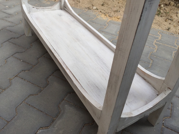 Konzolový stolík biely vintage 80x90x30cm