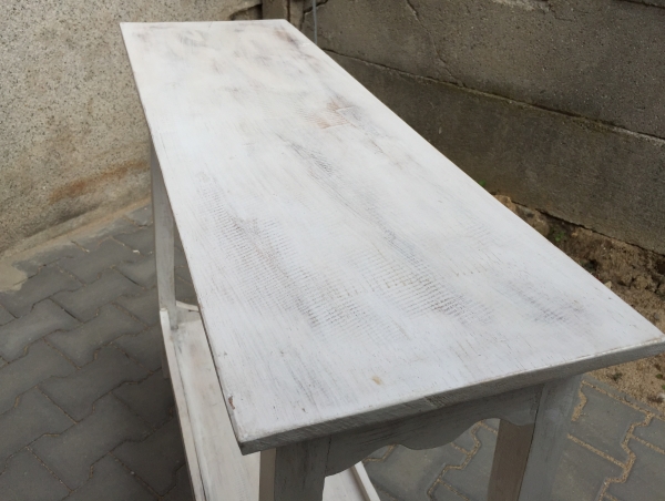 Konzolový stolík biely vintage 80x90x30cm