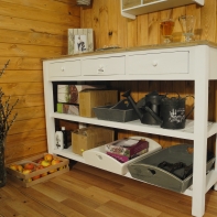 Konzolový stolík Novaline biely 120x80x40cm