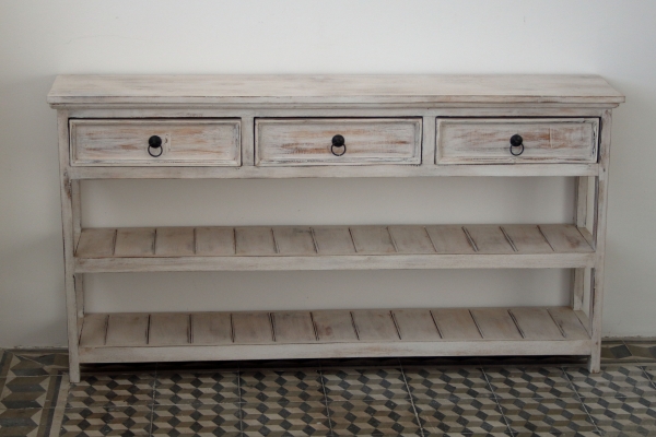 Konzolový stolík s 3 šuplíky 70x133x27cm