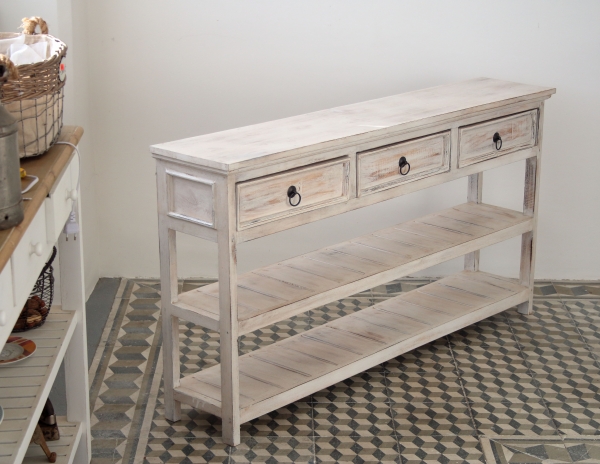 Konzolový stolík s 3 šuplíky 70x133x27cm