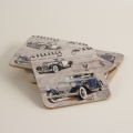 Korková podložka retro auta 10x10cm