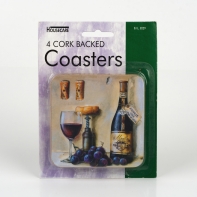 Štýlová korková podložka 4ks 10,5x10,5cm