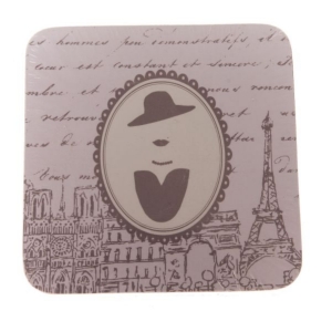 Korkové podtácky s potlačou PARIS 10x10cm
