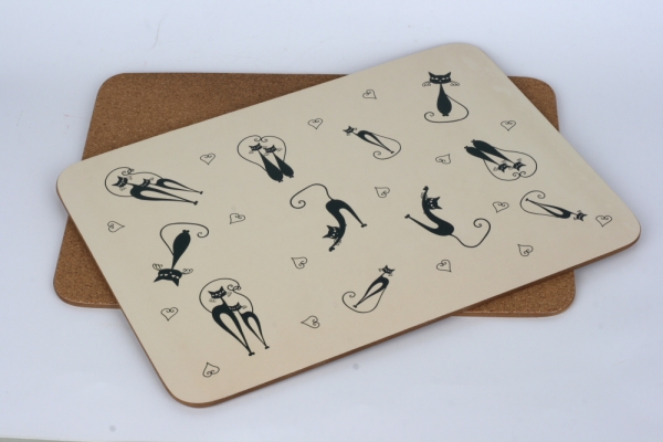 Korkové prestieranie mačky 29x21cm (sada 2ks)