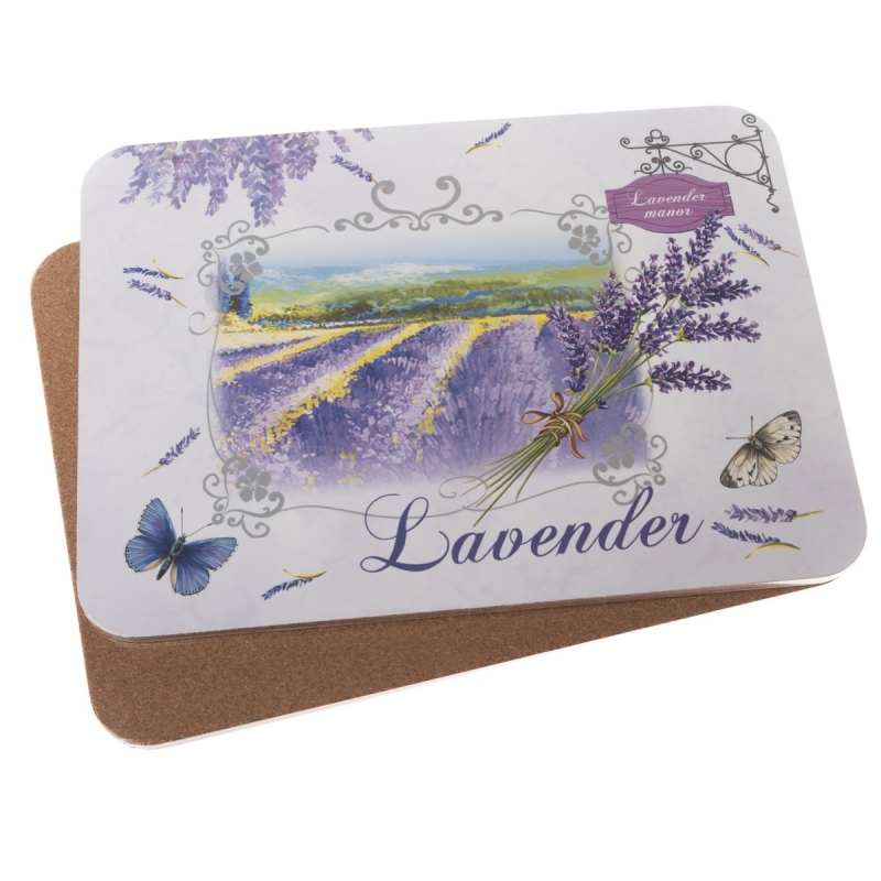 Korkové prestieranie s levanduľou 29x0,5x21cm