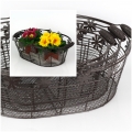 Kôš drôtený s kytičkou súprava 3 ks 43/37/32cm
