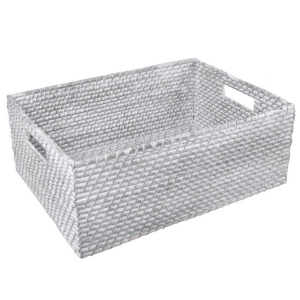 Kôš hranatý biely 40 x 30 cm ratan