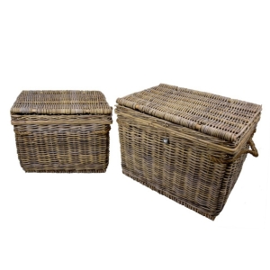 Kôš hranatý s vekom a dvoma ušami 75 x 55 x 56 cm väčší