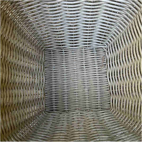 Kôš na drevo z umelého prútia – veľký hranatý 62 x 62 cm