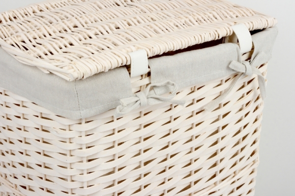 Kôš na bielizeň biely HOME 37x50x28cm strednej