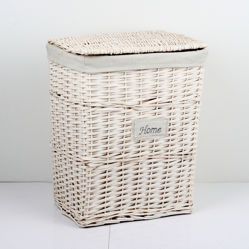 Kôš na bielizeň biely HOME 45x35x58cm