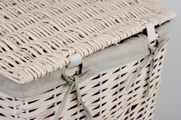 Kôš na bielizeň biely HOME 45x35x58cm