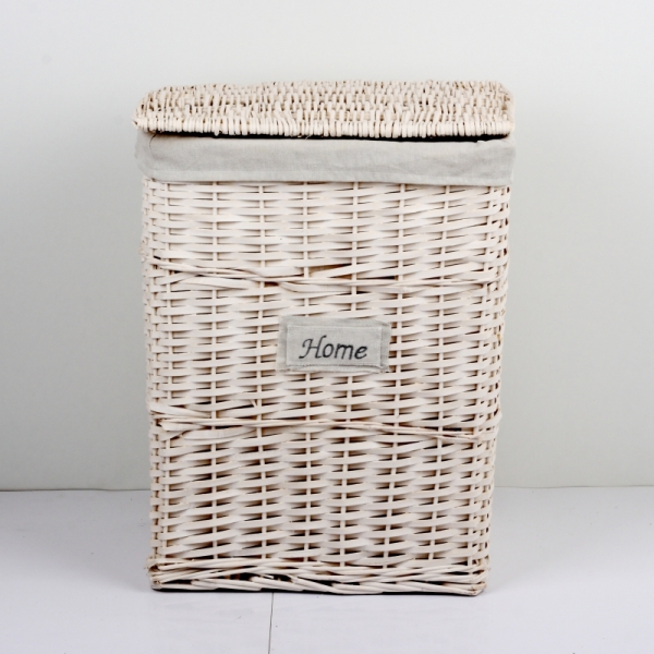 Kôš na bielizeň biely HOME 45x35x58cm