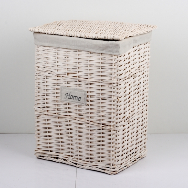 Kôš na bielizeň biely HOME 45x35x58cm