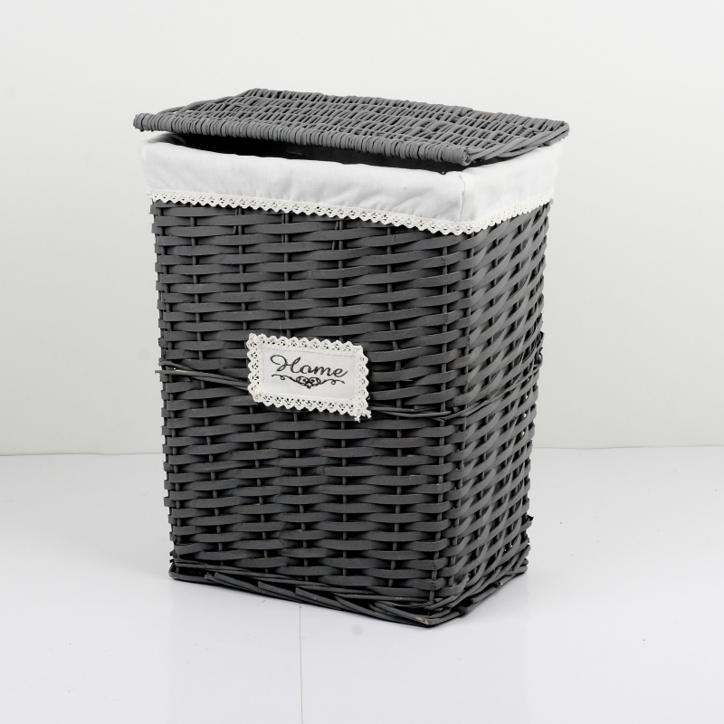 Kôš na bielizeň prútený tmavý HOME 50x39x28cm