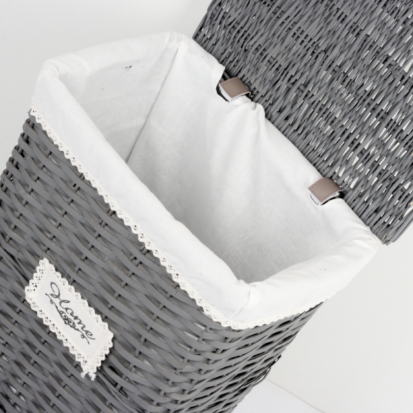 Kôš na bielizeň prútený tmavý HOME 50x39x28cm