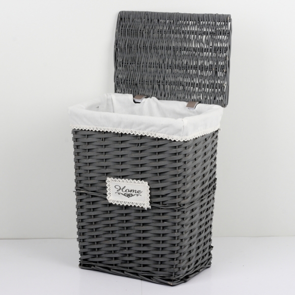 Kôš na bielizeň prútený tmavý HOME 50x39x28cm