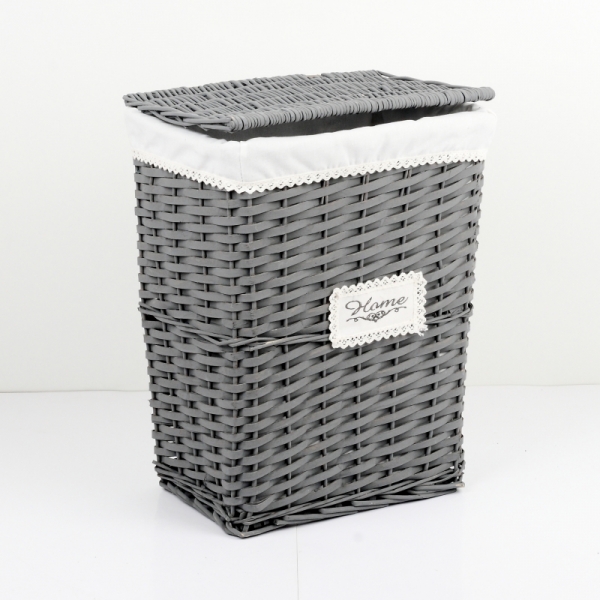 Kôš na bielizeň prútený tmavý HOME 50x39x28cm