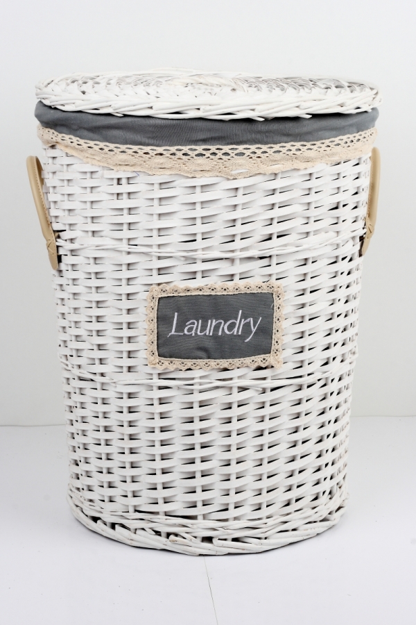 Kôš na bielizeň s koženými pútkami veľký 55cm